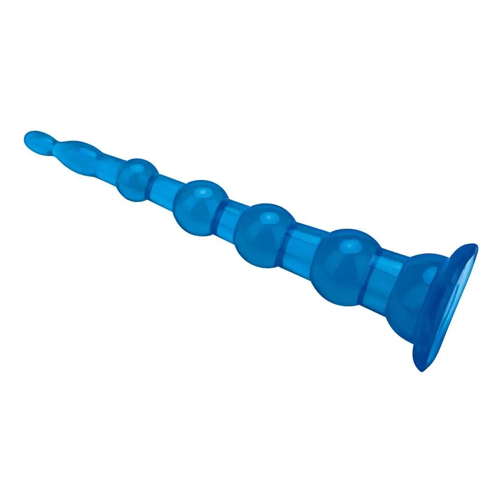 8.5" Anal Beads With Suction Base