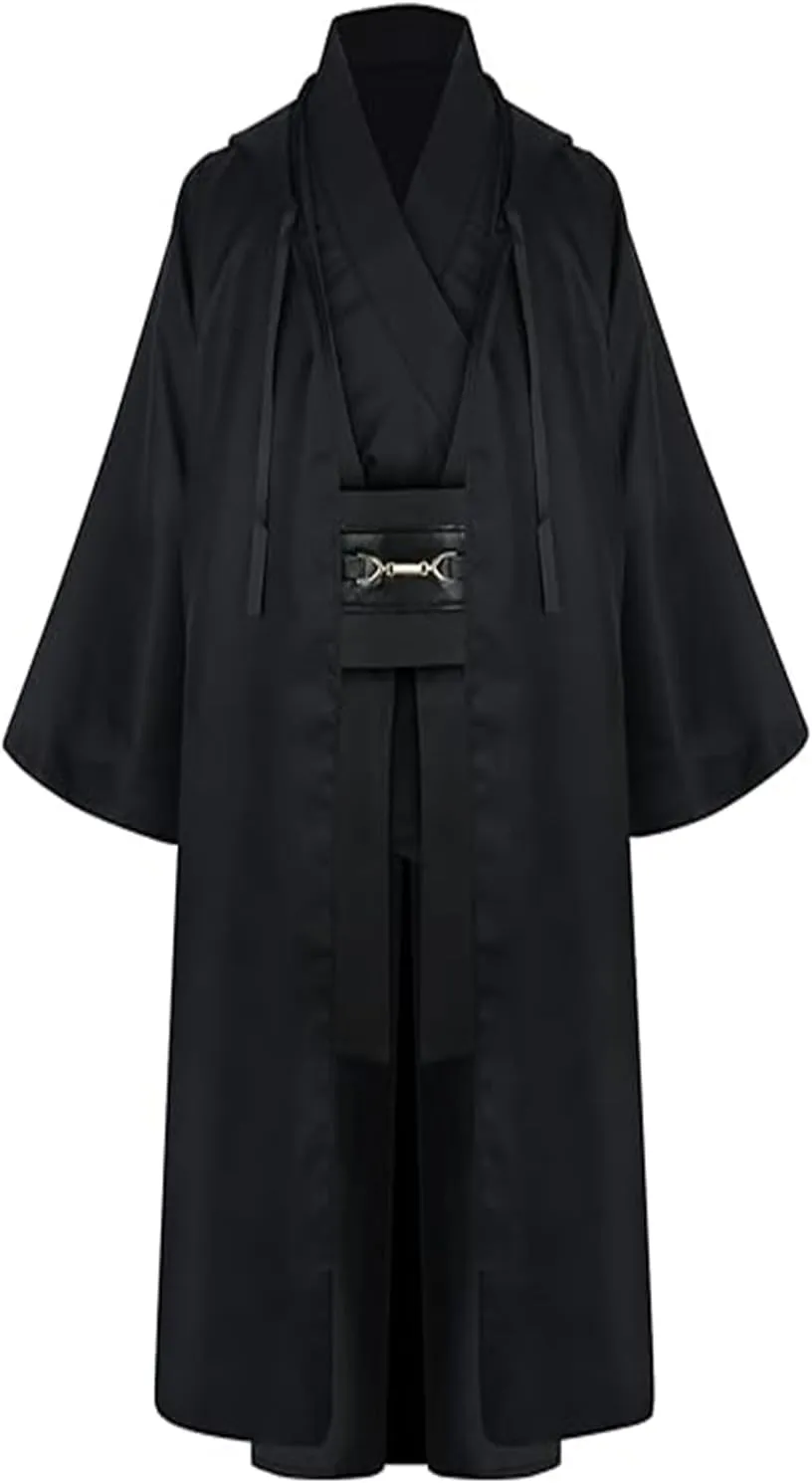 Adult Mens Costume Robe Cosplay Halloween Cloak Tunic Belt Set