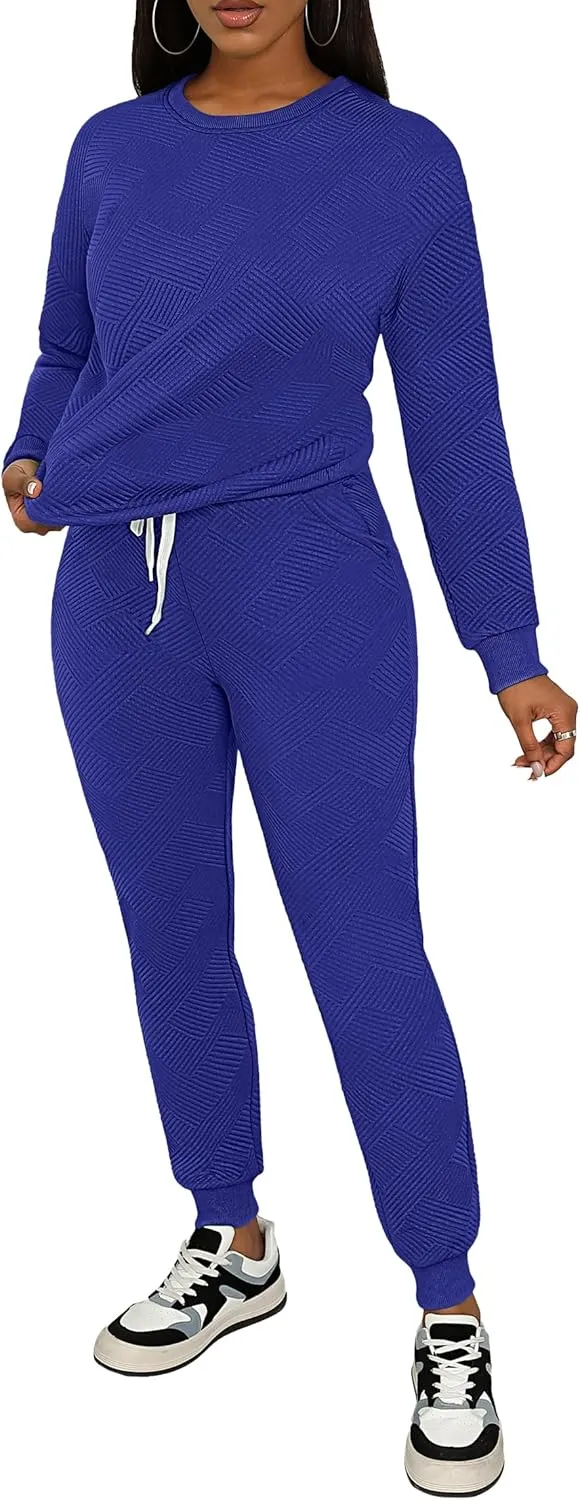 AOMONI Track Suits for Women Set Sweatsuit Sets 2 Piece Long Sleeve Outfits Jogger Sets Pullover Tops and Sweatpants with Pockets