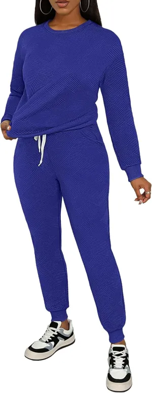 AOMONI Track Suits for Women Set Sweatsuit Sets 2 Piece Long Sleeve Outfits Jogger Sets Pullover Tops and Sweatpants with Pockets