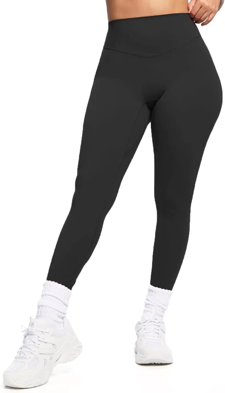 Aoxjox Womens Workout Leggings Hidden Scrunch Butt Lifting High Waist Tummy Control Gym Training Yoga Pants 25"/27"/28.5"