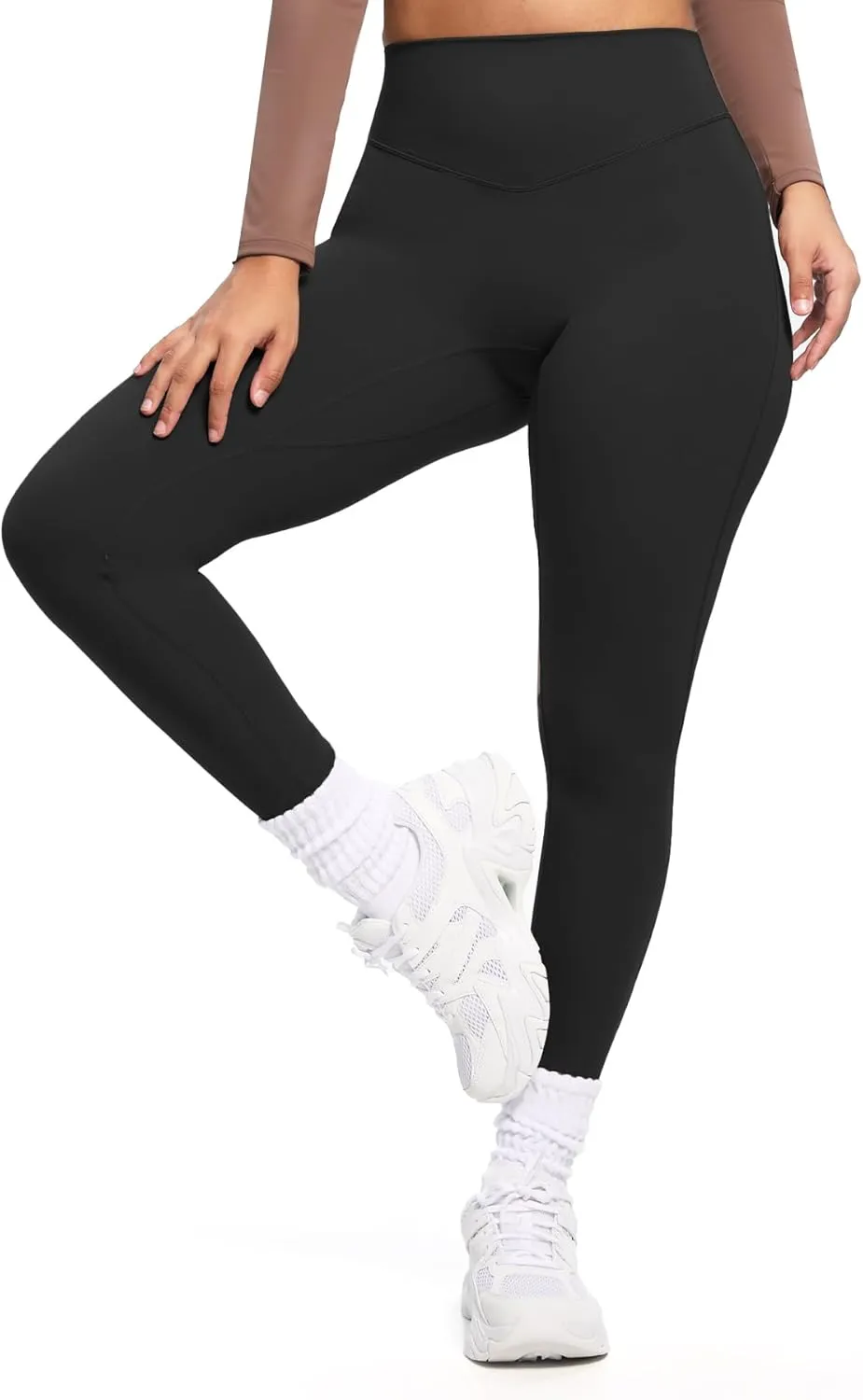 Aoxjox Womens Workout Leggings Hidden Scrunch Butt Lifting High Waist Tummy Control Gym Training Yoga Pants 25"/27"/28.5"
