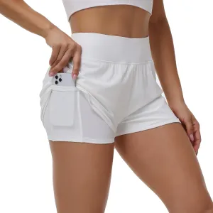 Blaosn Flowy Running Shorts for Women Workout Athletic Gym Yoga Tennis Pants High Waisted with Pockets Cute Clothes Summer
