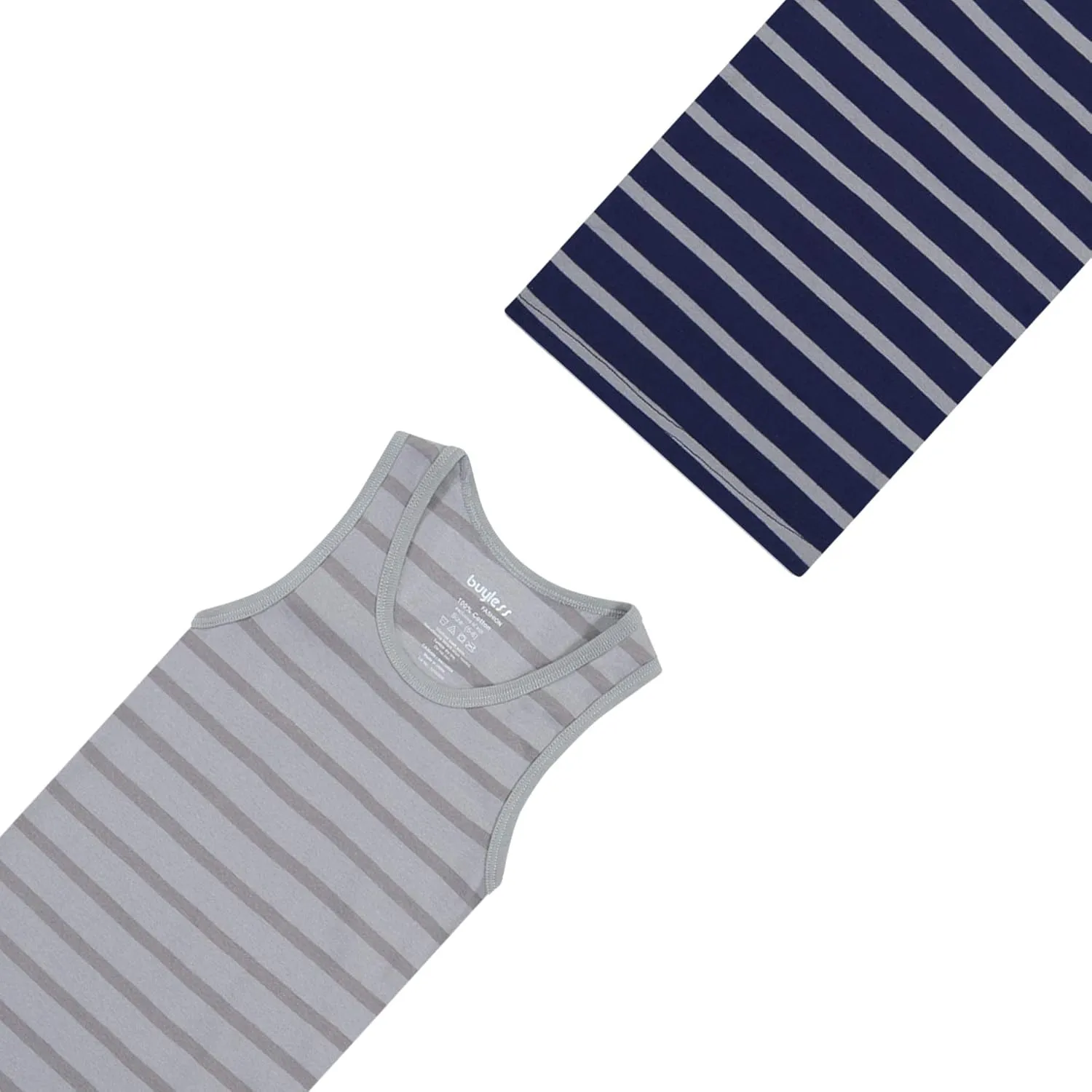 Buyless Fashion Boys Scoop Neck Tagless Undershirts Soft Cotton Tank Top (12 Pack)