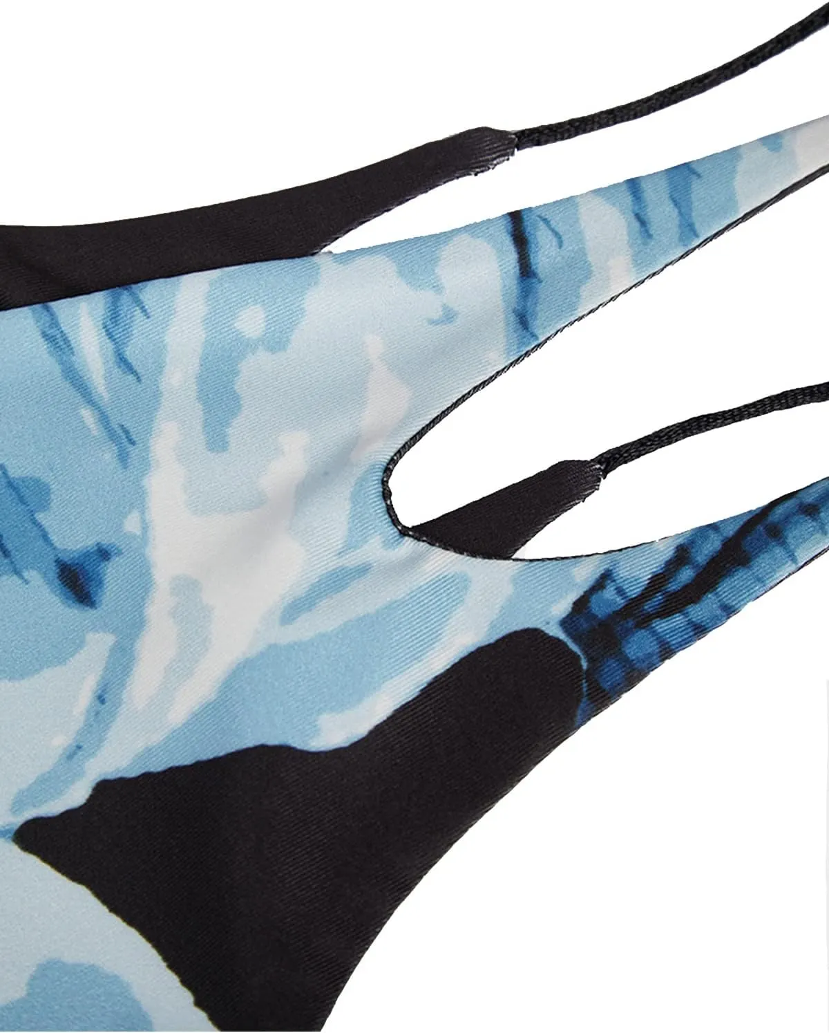 CAPE CLIQUE Womens Sexy Y2K Crop Tops Lace Up Body Print Hollow Out Summer Tie Dye Sleeveless Cami Plunge Tank Top