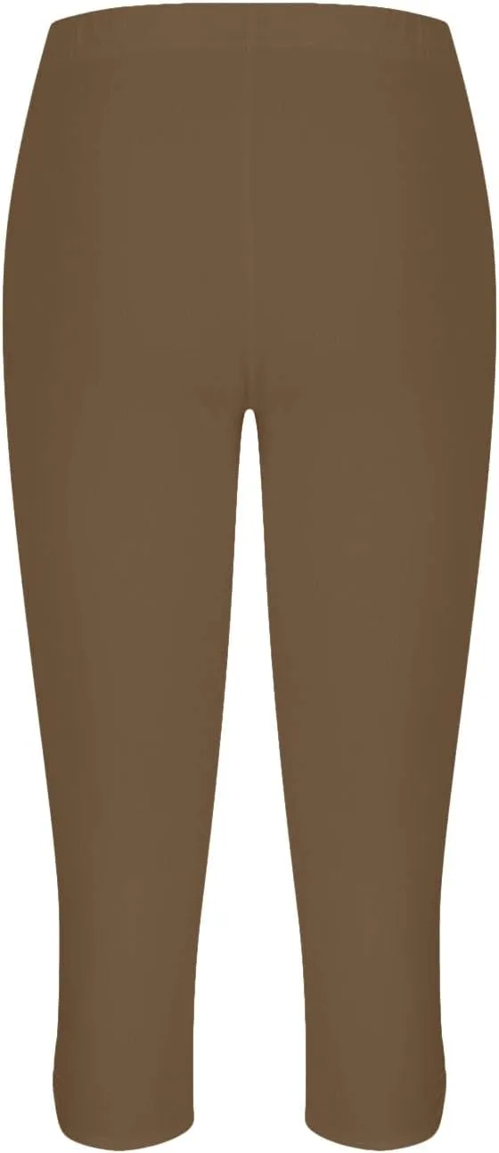 Capri Leggings for Women High Waist Stretch Workout Bottom Cropped Trousers Side Hollow Out Hem Slimming Yoga Pants