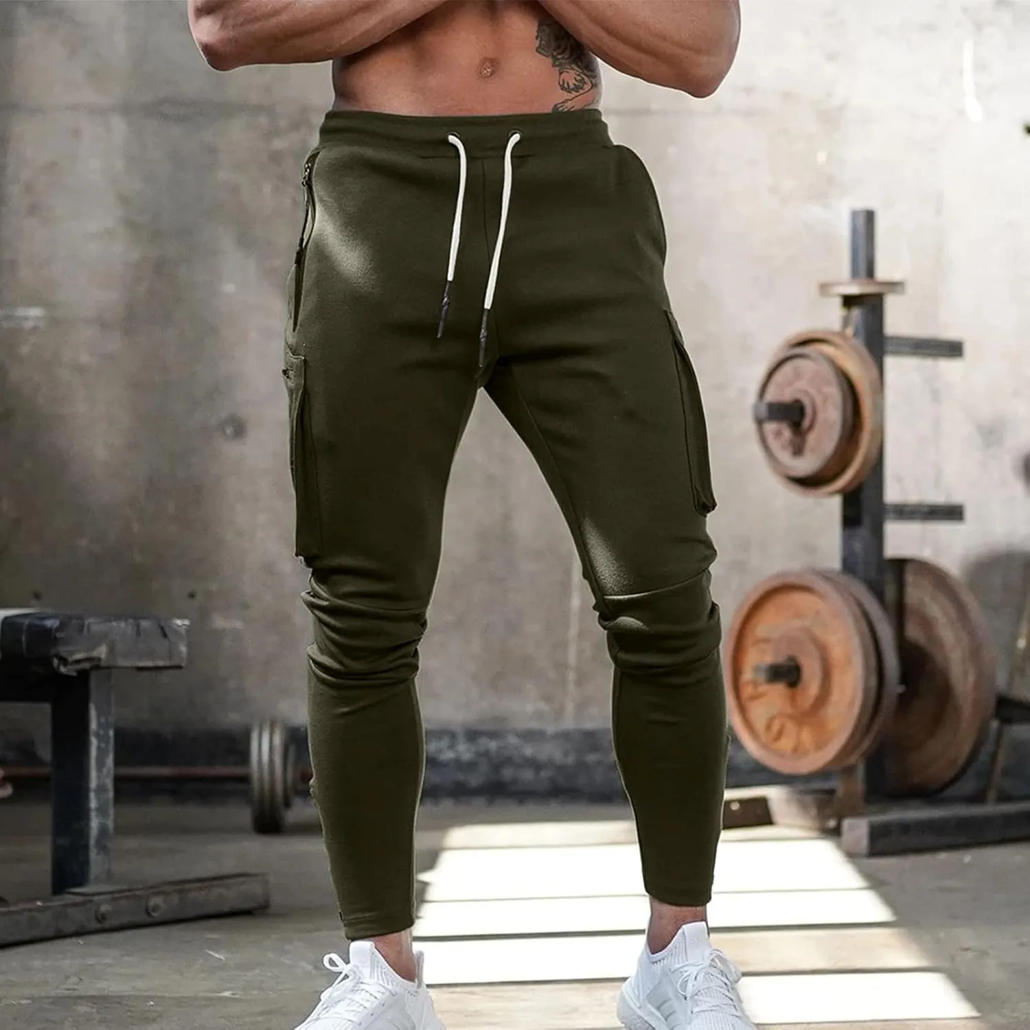 Cargo Trousers for Men Clothes Japanese Streetwear Men's Sweatpants Performance Open Bottom Workout Quick Dry Pants