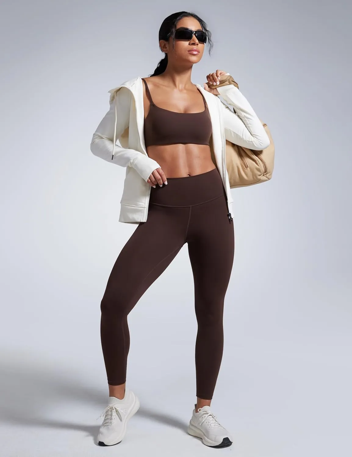 CRZ YOGA Women Butterbreeze Workout Leggings 25 Inches - High Waisted Tummy Control Athletic Gym Yoga Running Cycling Pants