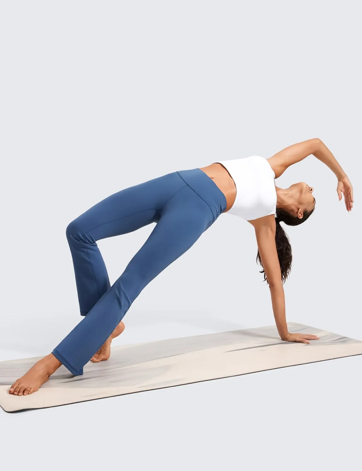 CRZ YOGA Womens Butterluxe High Waist Flare Pants 29" / 30.5" / 32" / 33.5" - Yoga Bootcut Wide Leg with Pocket Lounge