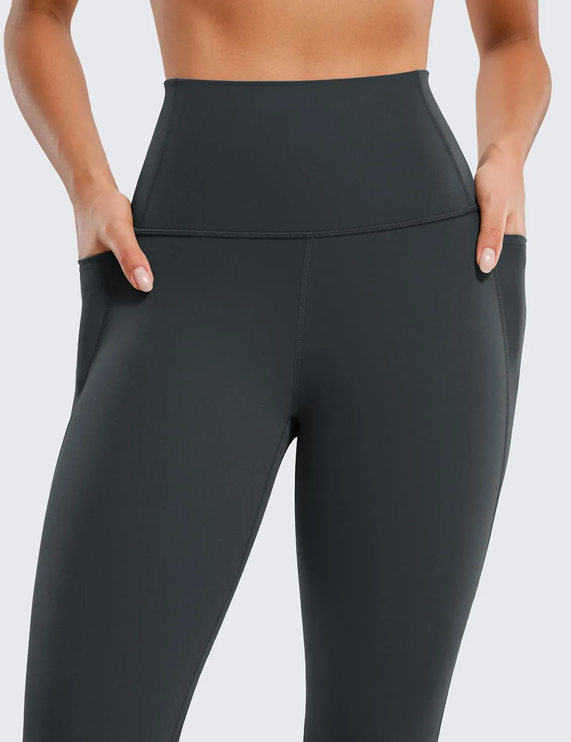 CRZ YOGA Womens Butterluxe Workout Leggings 28 Inches - High Waisted Gym Yoga Pants with Pockets Running Buttery Soft