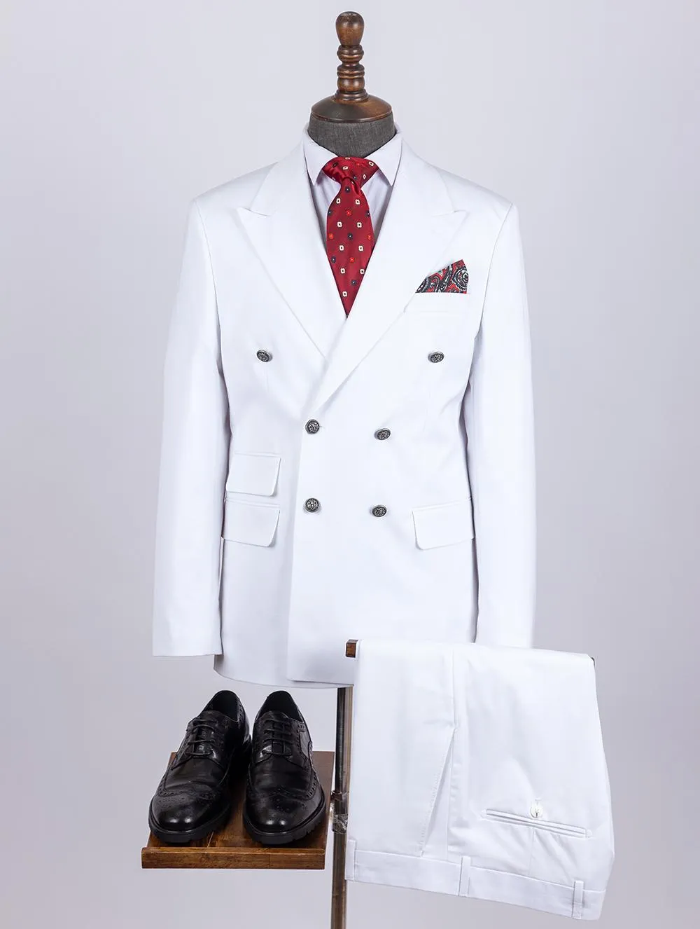 Emilio White Set Blazer Linen Suit