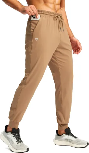 G Gradual Men's Joggers with Zipper Pockets Workout Track Pants Stretch Sweatpants for Men Athletic, Gym, Running
