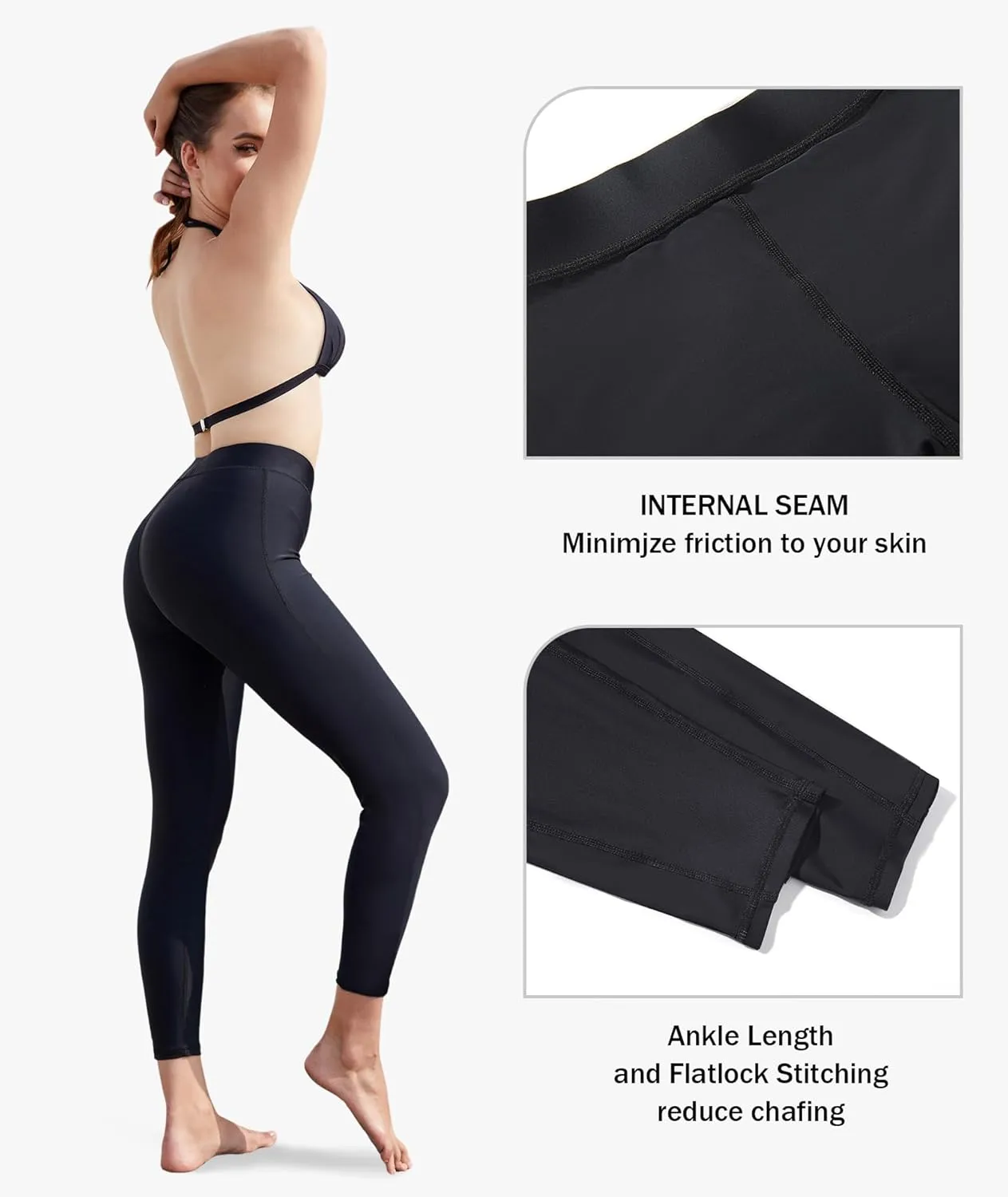 GEEK LIGHTING Swim Pants for Women Surfing Leggings SPF Swimming Tights Rash Guard Water Wetsuit Dive Kayaking Pants