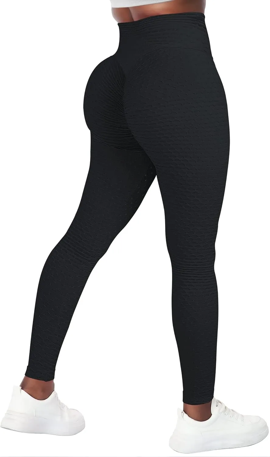 GILLYA Butt Lift Yoga Pants Seamless Ruched Butt Leggings Butt Lift Textured Anti-Cellulite Booty Lifting TIK Tok Leggings