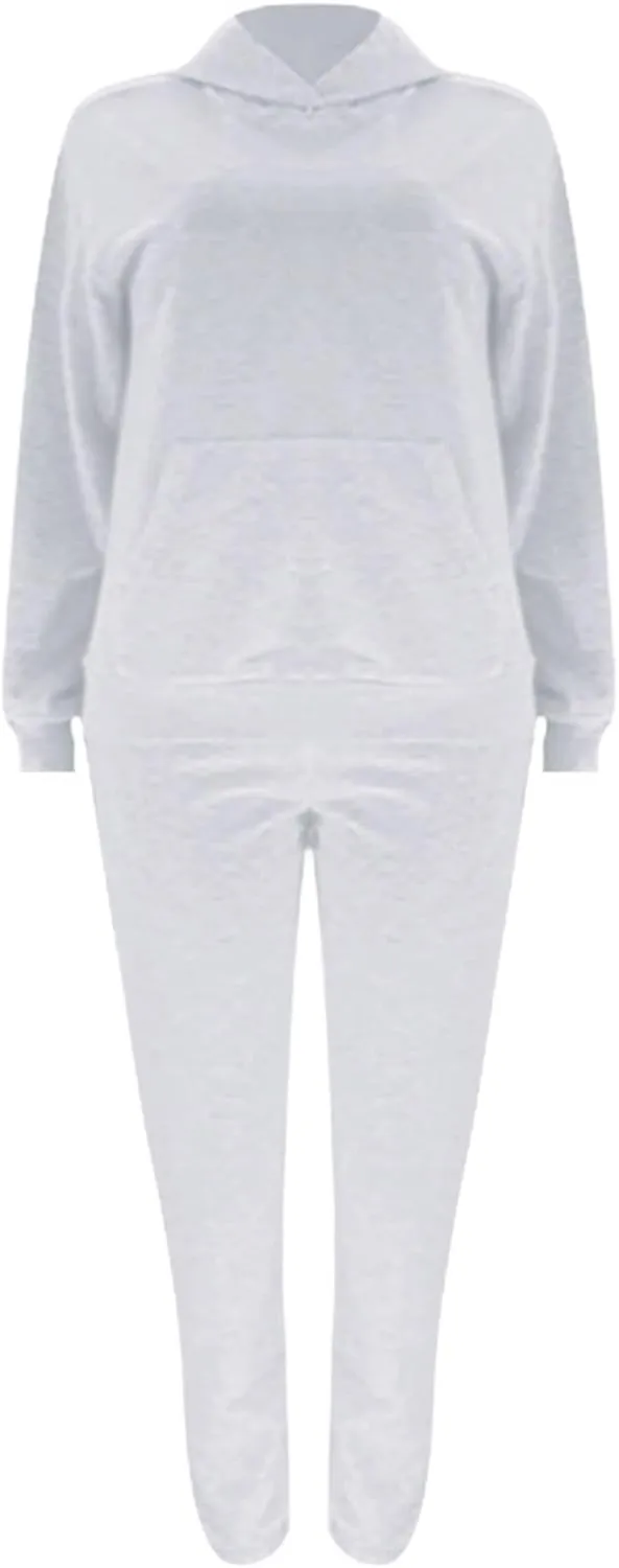 Gumipy Two Piece Sets for Women Plus Size Fleece Lounge Sets Oversized Sweatshirt Hoodie Baggy Sweatpants Spring Sweatsuits