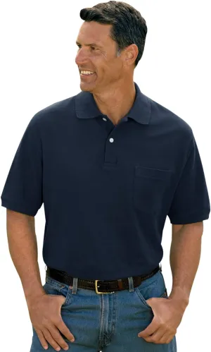 Harbor Bay by DXL Big and Tall Pocket Piqu Polo