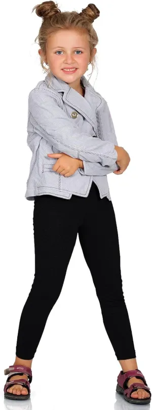 hi!mom Girls Cotton Leggings Kids Pants Plain Full Length Children Trousers Age 2-13
