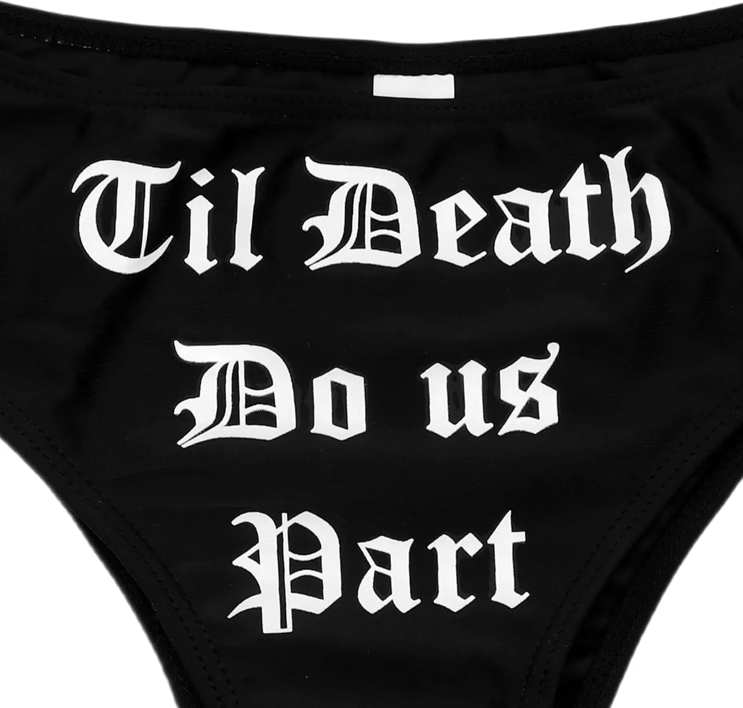 JUMISEE Women Skull Letter Pattern Goth Bikini Set 2 Piece High Waist Bandeau Swimsuit