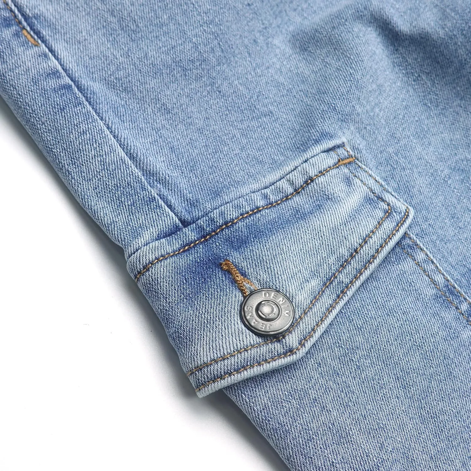 KIDSCOOL SPACE Toddler & Big Child Wide-Leg Cargo Jeans, 18M-14T Ribbed Waist Denim Pants