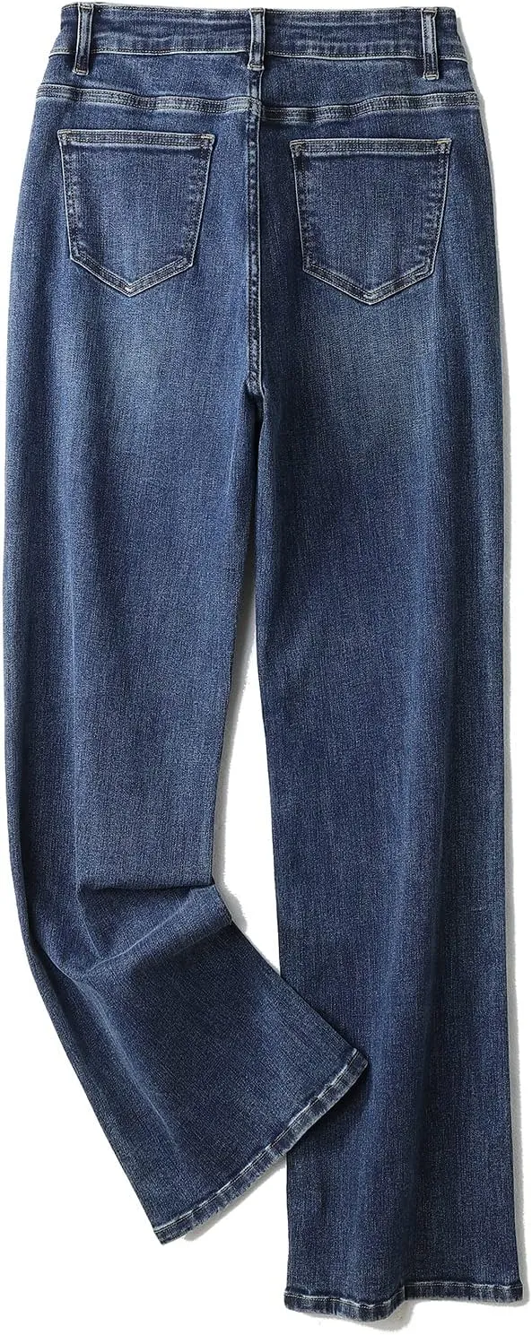 KISSPLUS Plus Size Baggy Jeans for Women High Waist Loose Women Jeans Curvy Stretchy Denim Pants for Women
