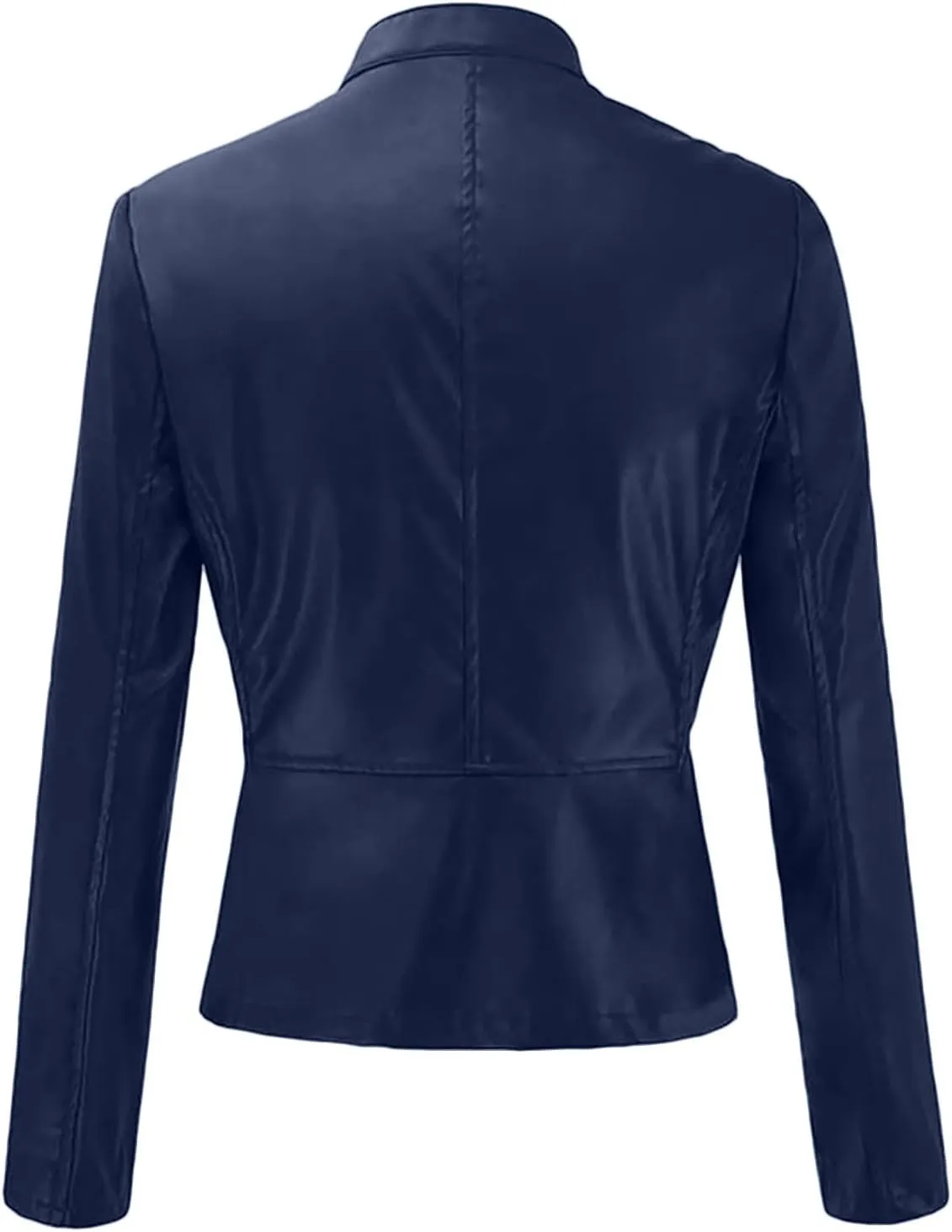 Kuluzego Womens Cardigan Front Coat Baby Tees Jacket Outerwear for Women Long Sleeve Faux Leather Fall Winter Coat 2025 Y2K