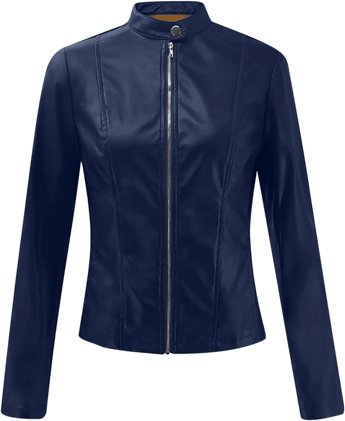 Kuluzego Womens Cardigan Front Coat Baby Tees Jacket Outerwear for Women Long Sleeve Faux Leather Fall Winter Coat 2025 Y2K