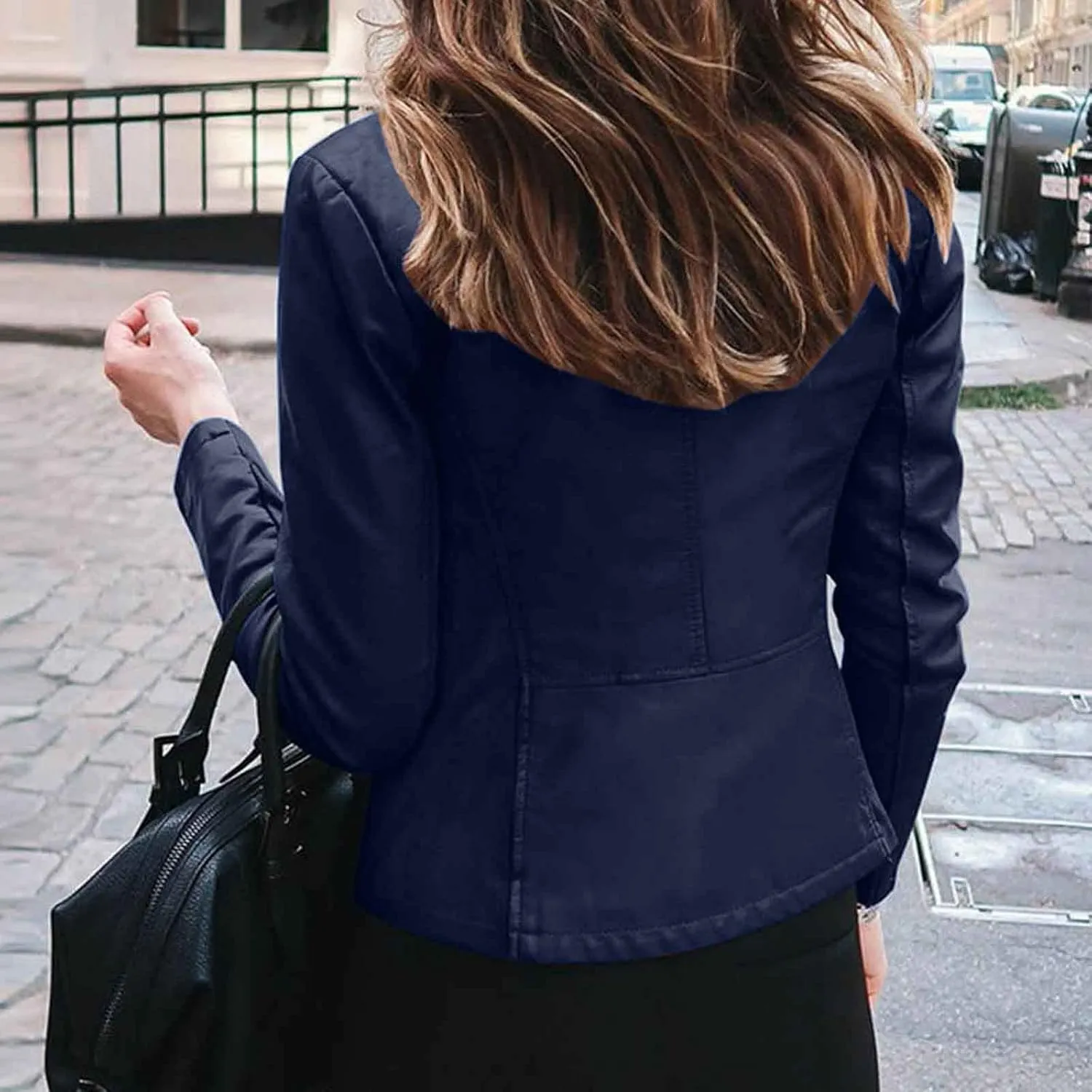 Kuluzego Womens Cardigan Front Coat Baby Tees Jacket Outerwear for Women Long Sleeve Faux Leather Fall Winter Coat 2025 Y2K