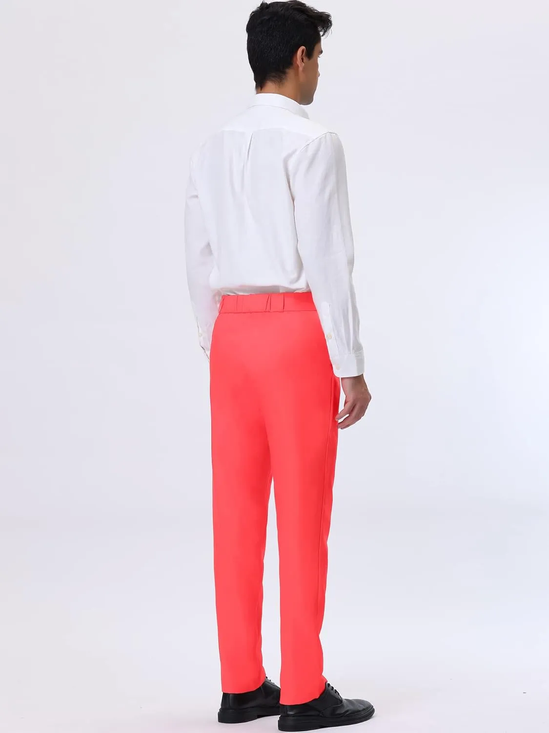 Lars Amadeus Men's Dress Business Pants Classic Fit Flat Front Suit Trousers
