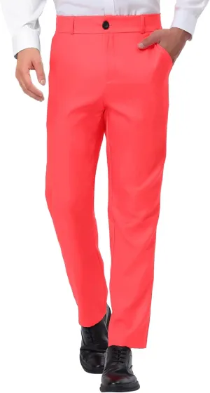 Lars Amadeus Men's Dress Business Pants Classic Fit Flat Front Suit Trousers
