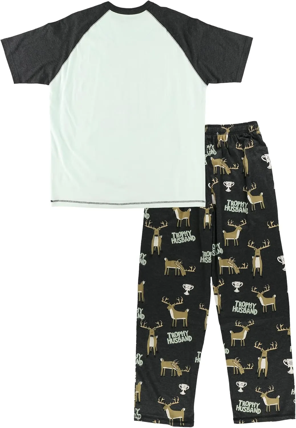 Lazy One Pajama Sets for Men, Short Sleeve Cotton Pajama Shirt and Pants with Funny Animal Prints, Comfy Pajamas for Men