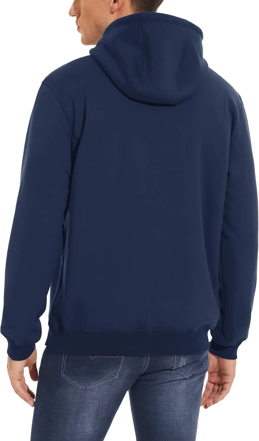 MAGCOMSEN Men's Heavy Hoodie Sherpa Fleece Lined Pullover Thick Winter Hooded Sweatshirt