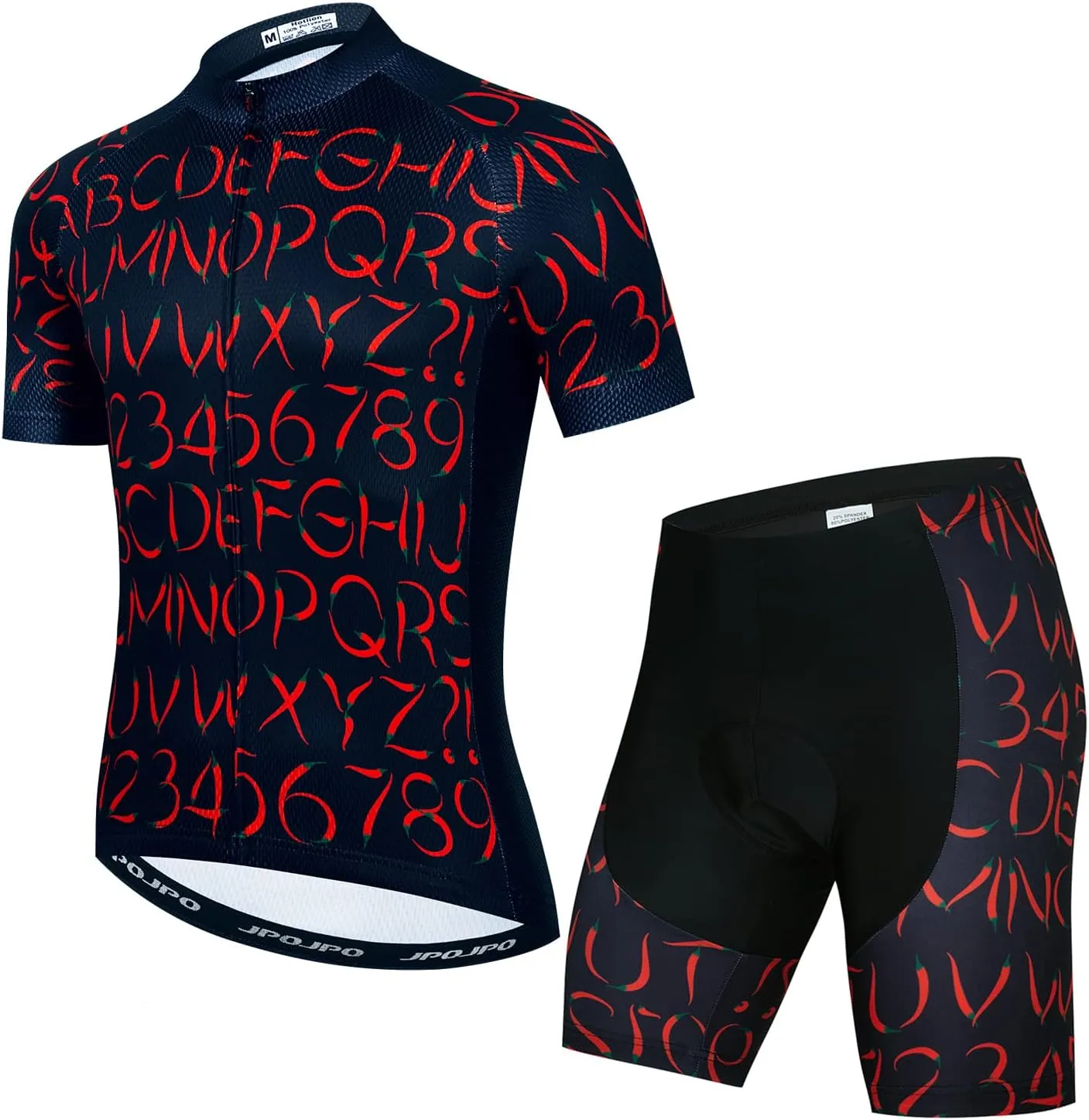 Mens Cycling Jersey Set 5D Padded Bicycle Shorts Bike Short Sleeve Clothing T-Shirt Quick-Dry S-3XL