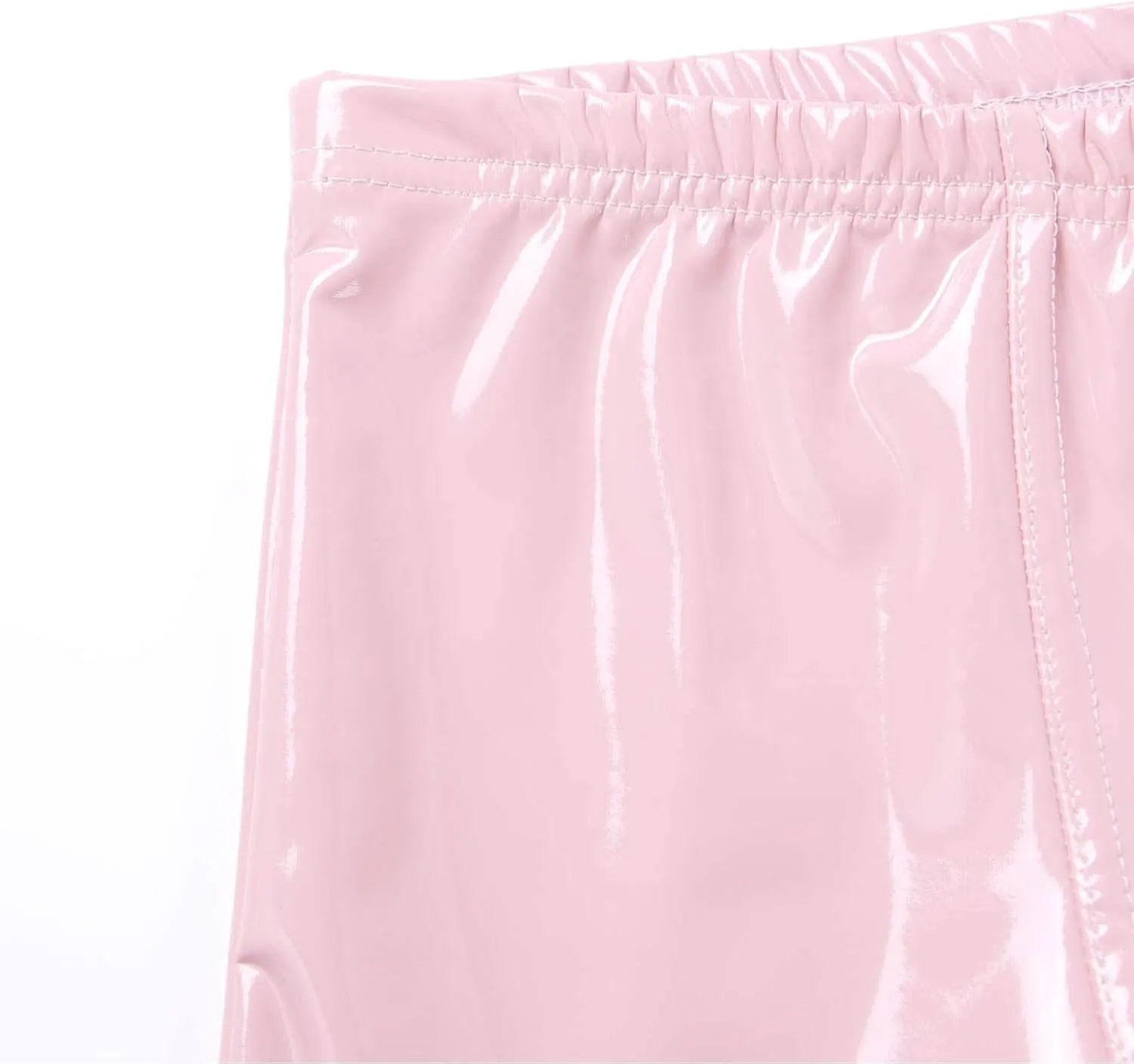Mens Latex Faux Leather Boxer Shorts Shiny Metallic Briefs Bulge Pouch Hot Pants Swim Trunks