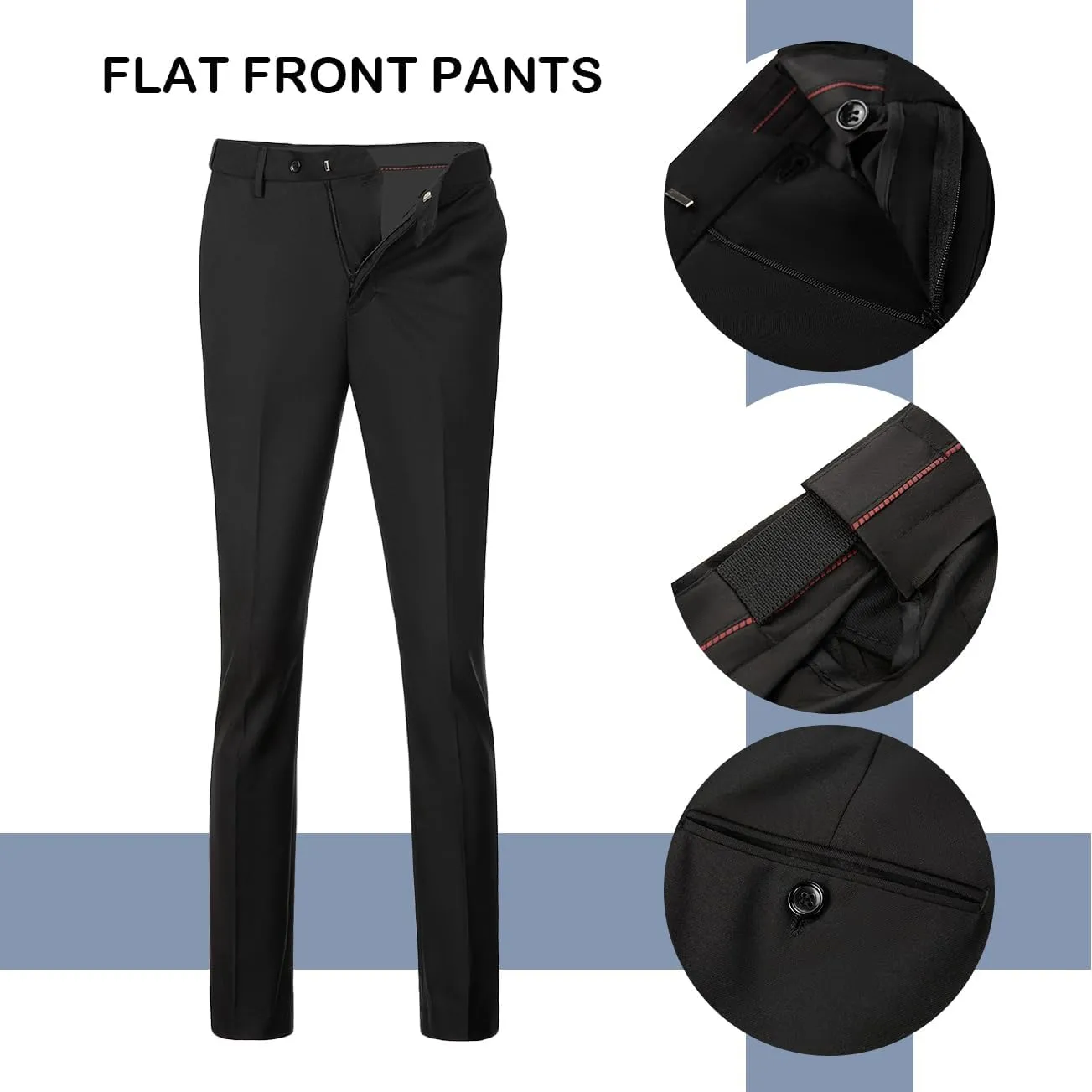 Men's Suit 2 Pieces Slim Fit Dress Vest and Pants Set Prom Suits for Mens Formal Wedding Party Tuxedo