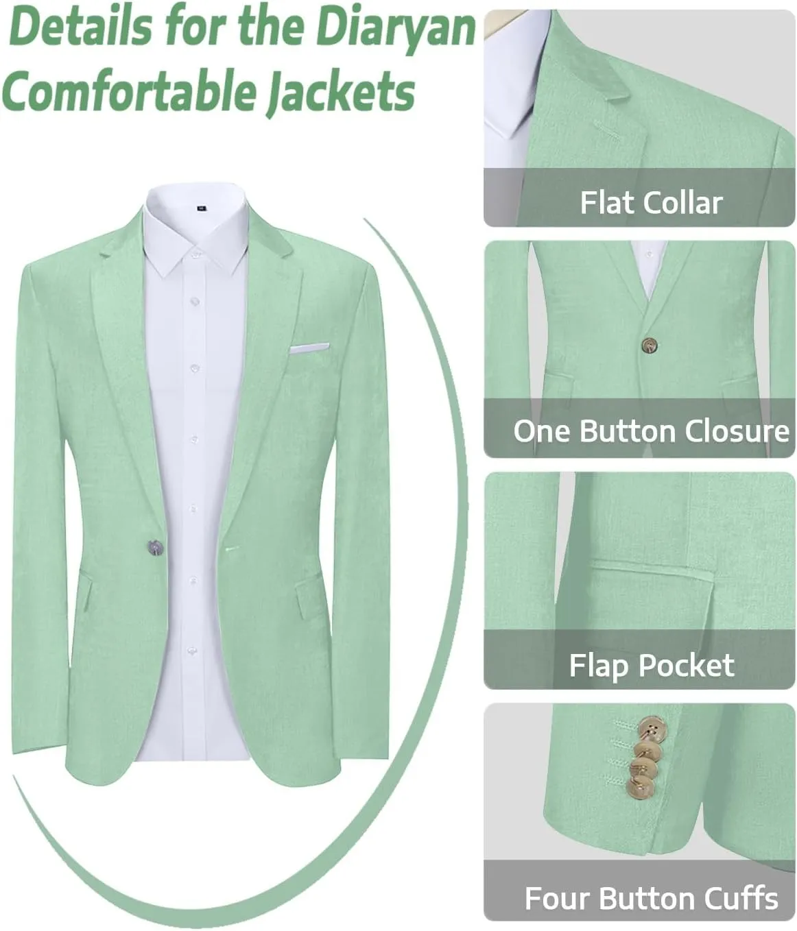Men's Suit Tencel Linen Two Piece Slim Fit Summer Grooms Wedding Prom Dress Tuxedo Suits for Men Blazer Pants Set