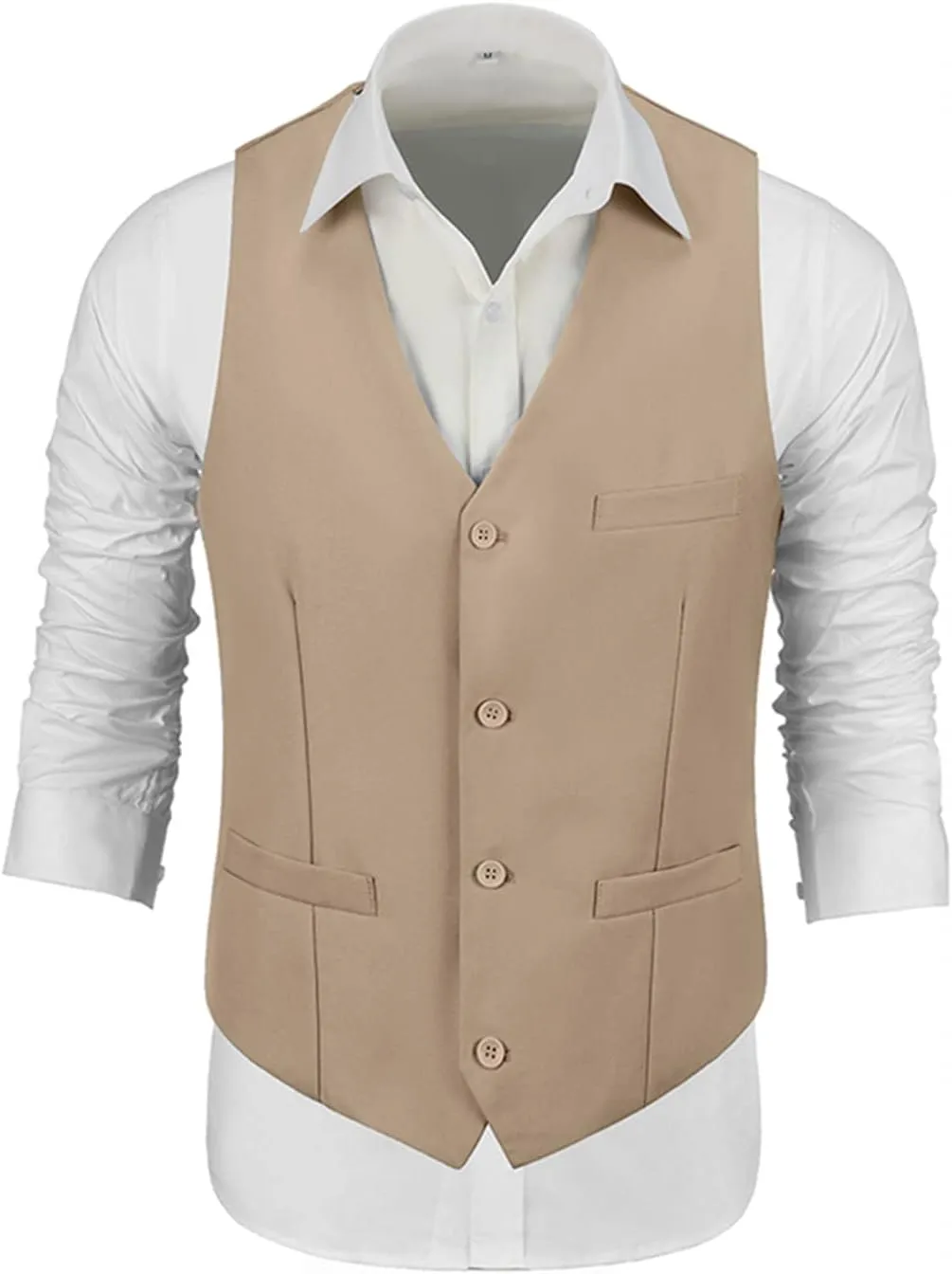 Men's Suits 3 Piece Slim Fit Suit Set,Two Button Wedding Business Tuxedo Solid Blazer Jacket Vest Pants with Tie