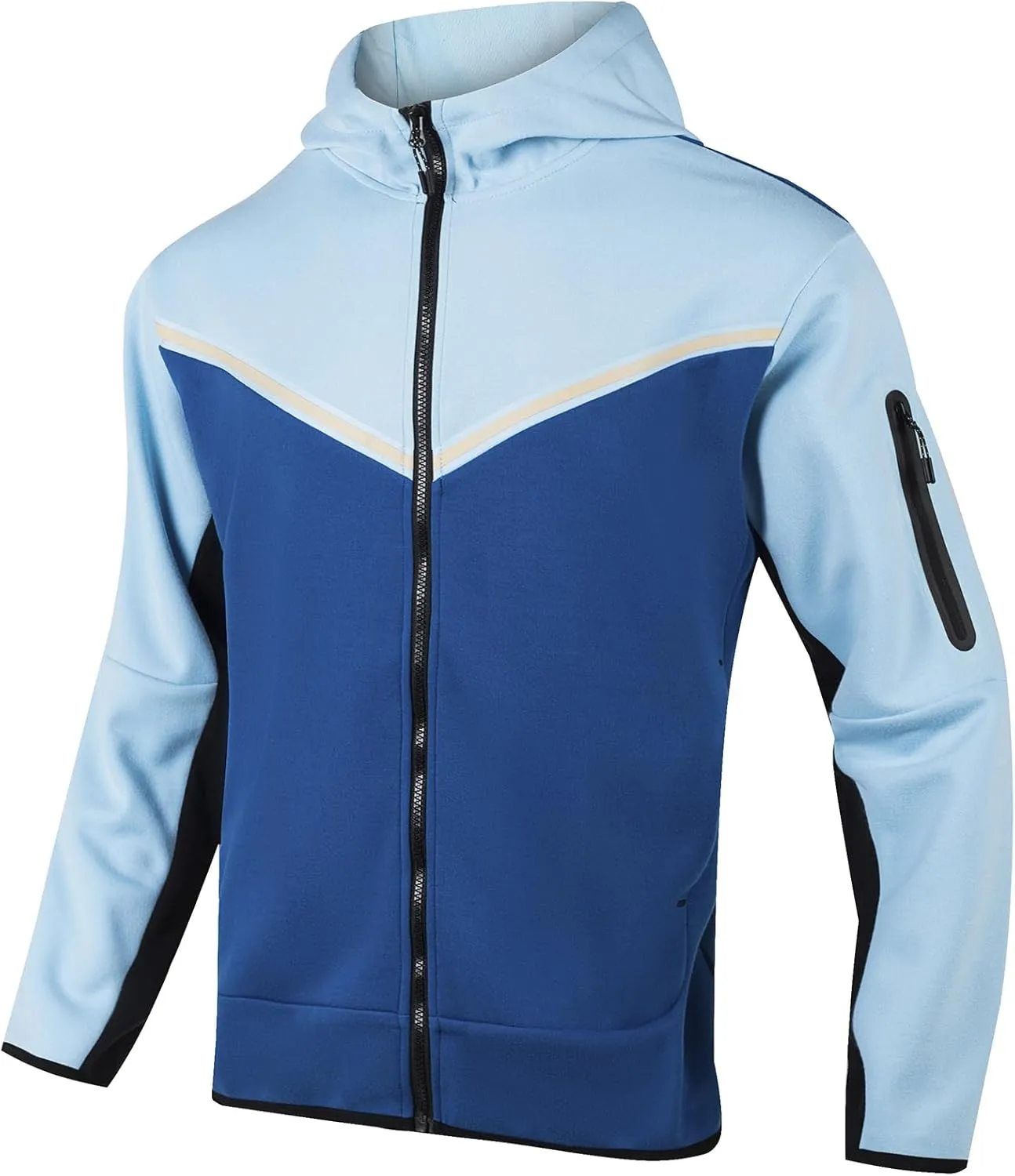 Men's Tracksuits Sweatsuits For Men Hooded Tracksuit Sweatsuit Long Sleeve Full-Zip Jogging Sweatpants 2 Piece