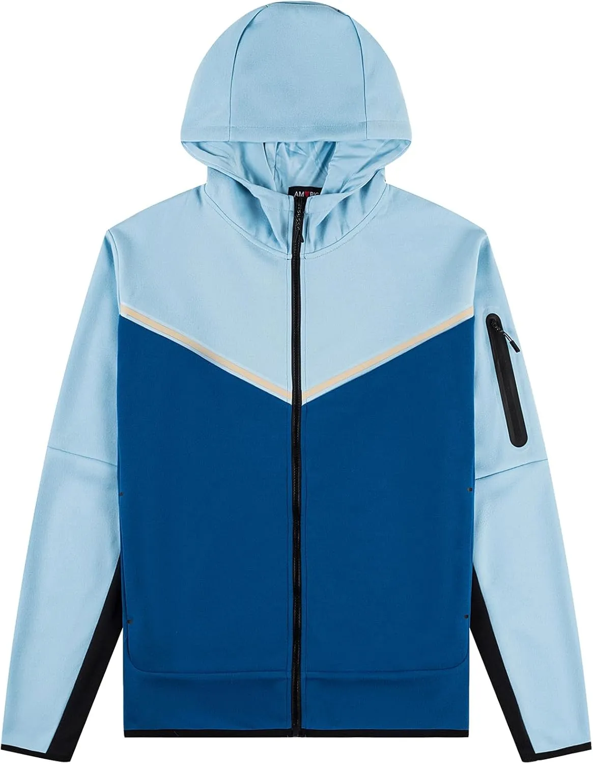 Men's Tracksuits Sweatsuits For Men Hooded Tracksuit Sweatsuit Long Sleeve Full-Zip Jogging Sweatpants 2 Piece