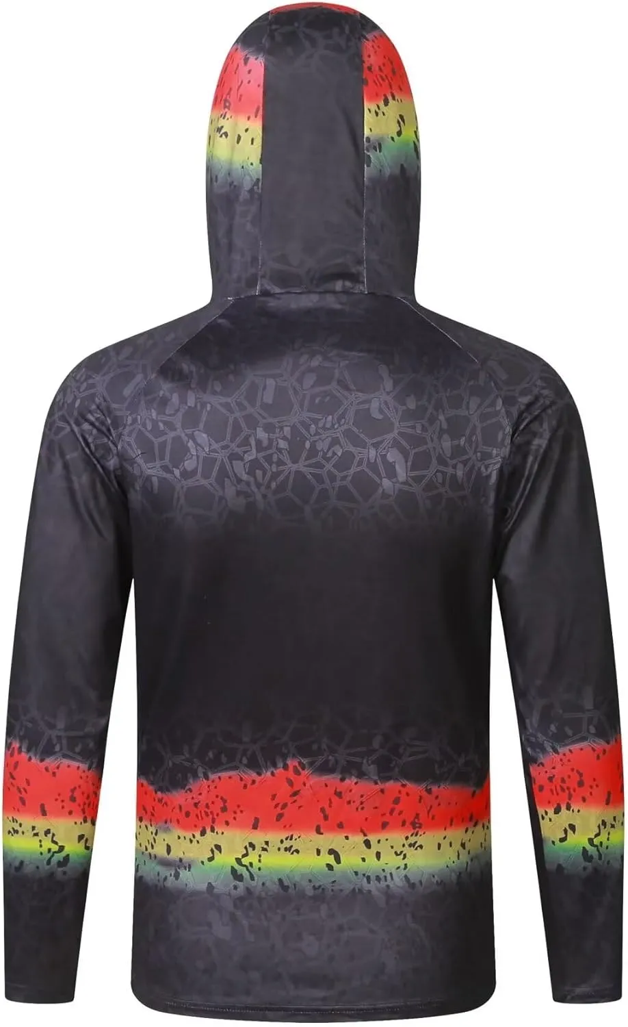Men's UPF50  Sun Protection Hoodie Shirt Fashion Loose Long Sleeve Rash Guard Casual Fishing Shirt with Mask Quick Dry