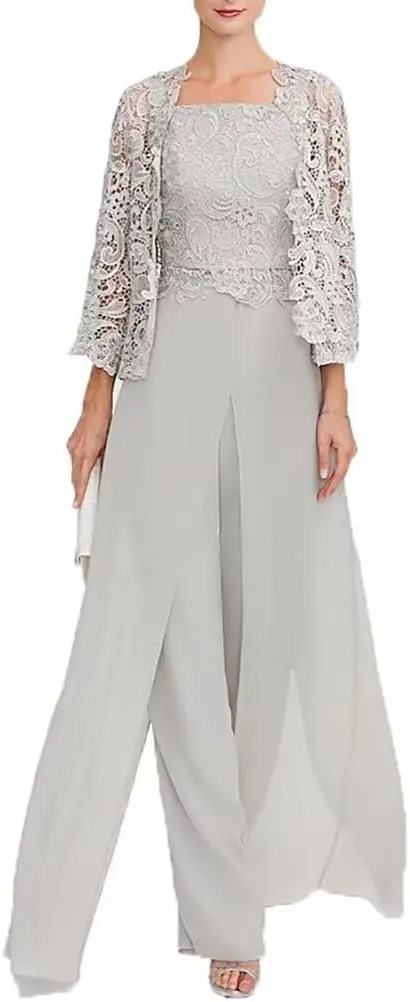 Mother of The Bride Pants Suits Formal Dresses Outfit Set Evening Gowns for Women Mother of The Groom Dresses