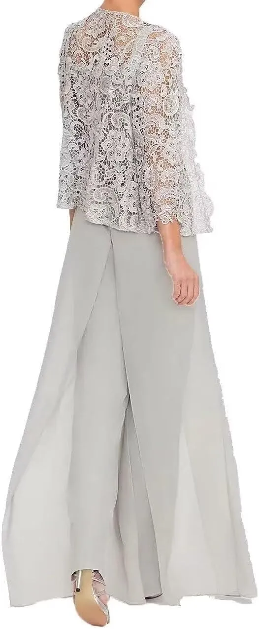Mother of The Bride Pants Suits Formal Dresses Outfit Set Evening Gowns for Women Mother of The Groom Dresses