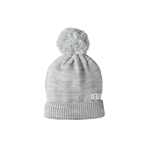 Nature Baby Alpine Pom Pom Beanie - Light Grey Marl