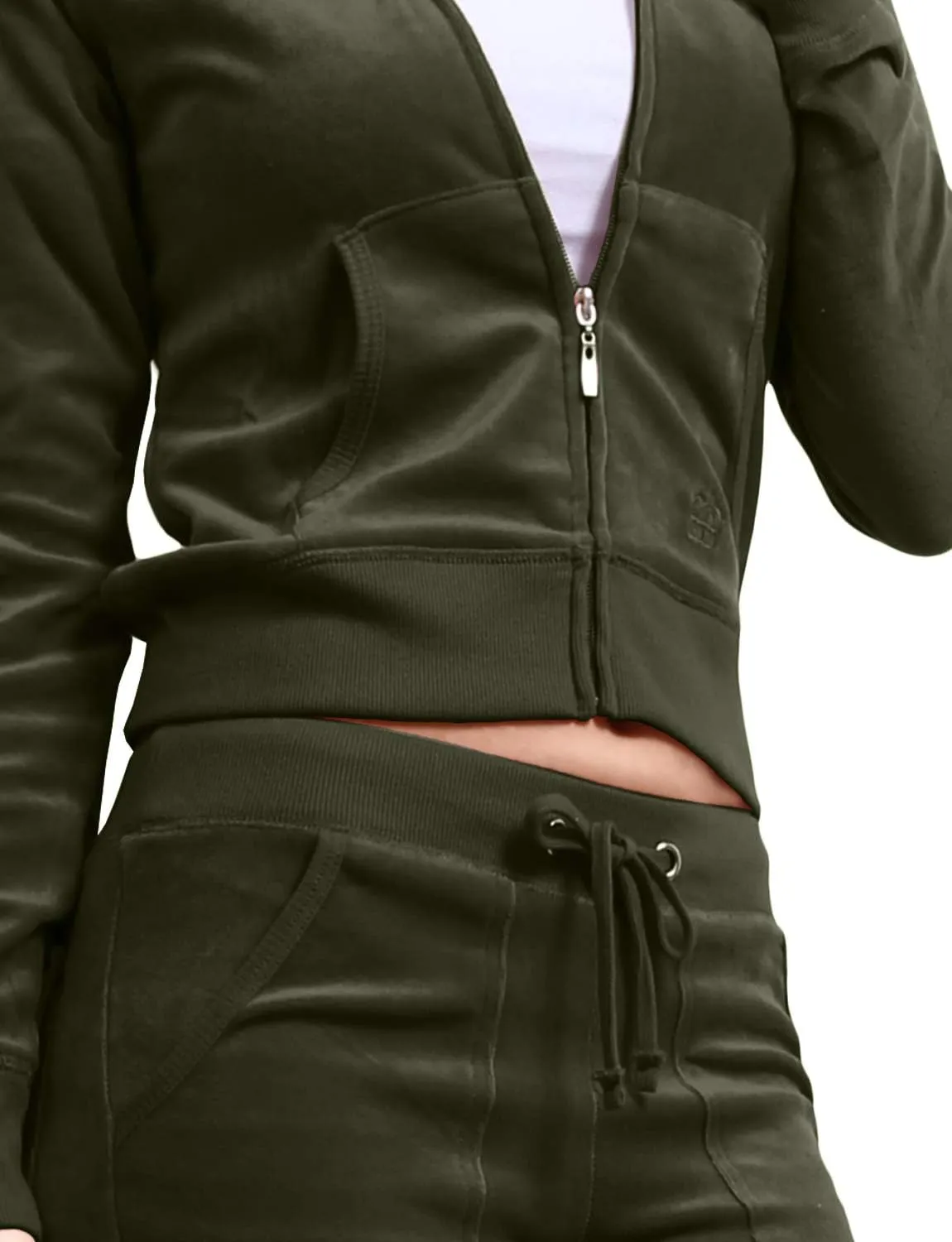NE PEOPLE Womens Tracksuit Set  2 Piece Slim Fit Velour Velvet Casual Zip Up Hoodie Jacket Sweatsuit and Sweatpants S-3XL