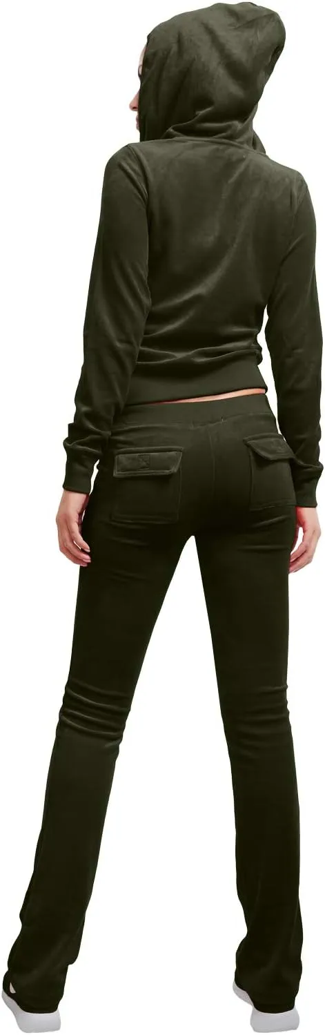 NE PEOPLE Womens Tracksuit Set  2 Piece Slim Fit Velour Velvet Casual Zip Up Hoodie Jacket Sweatsuit and Sweatpants S-3XL