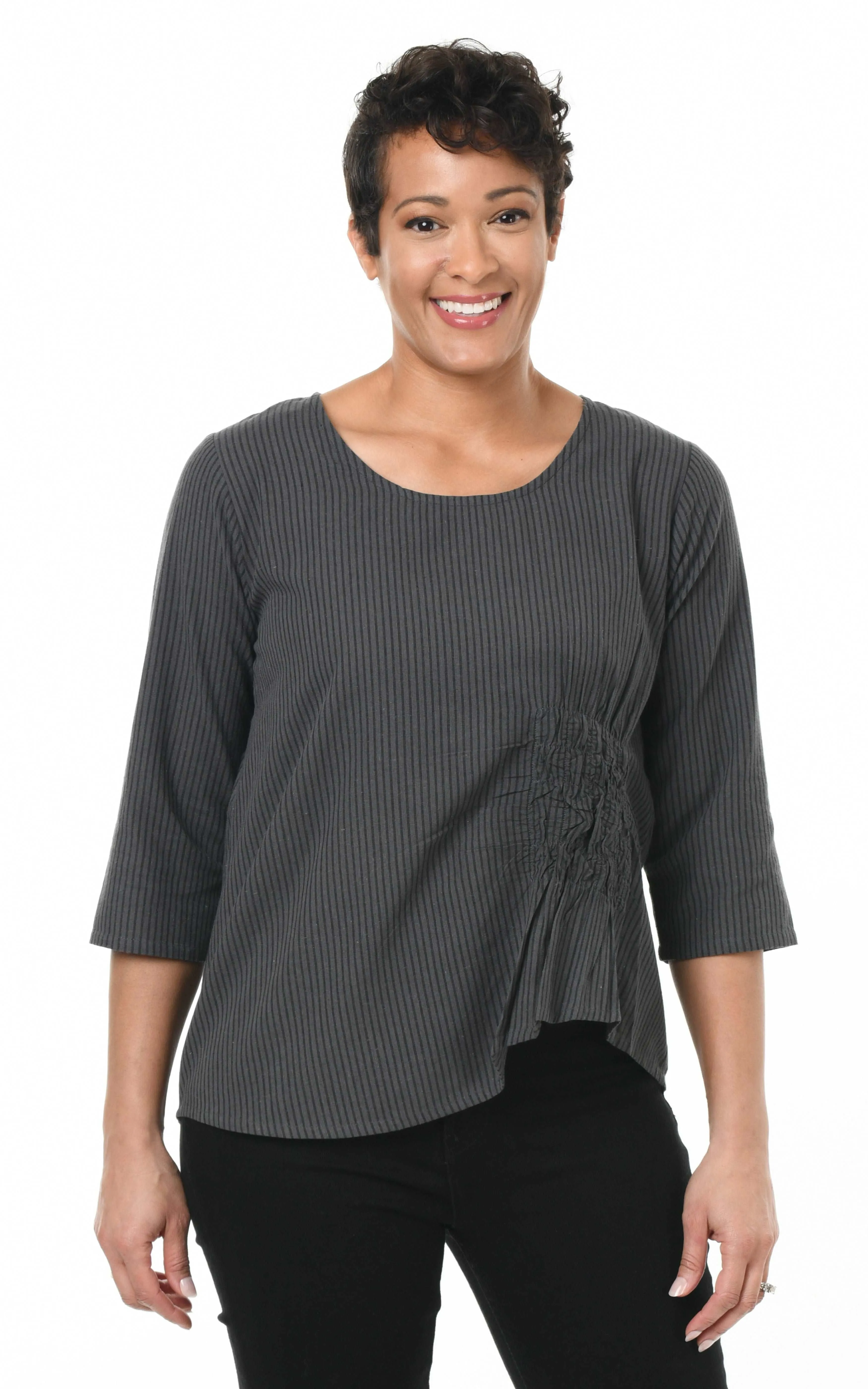 Olga Womens Top in Windsor Stripe