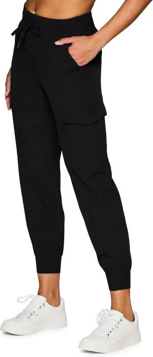 RBX Cargo Joggers for Women, Lightweight Stretch Woven Women's Cargo Pants for Casual Wear, Hiking, Workouts, with Plus Sizes