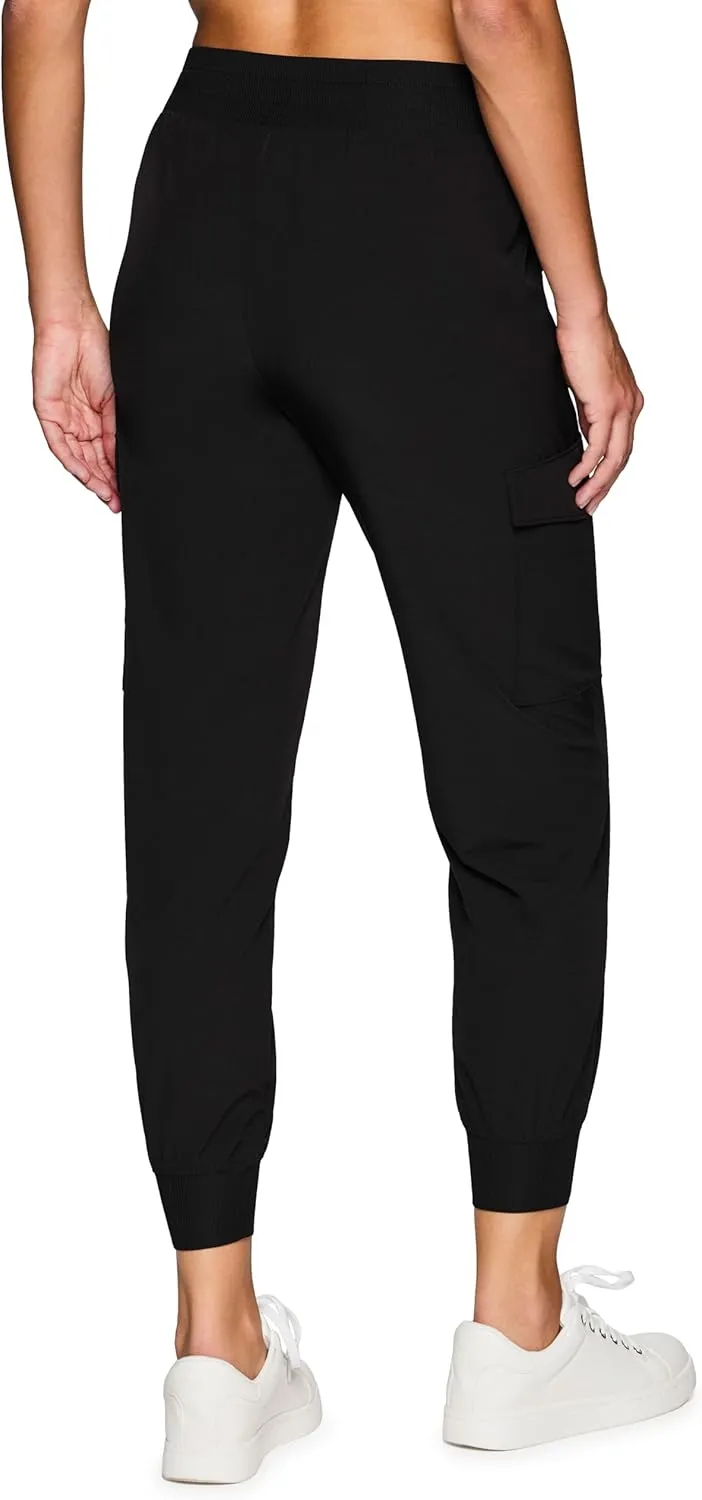 RBX Cargo Joggers for Women, Lightweight Stretch Woven Women's Cargo Pants for Casual Wear, Hiking, Workouts, with Plus Sizes