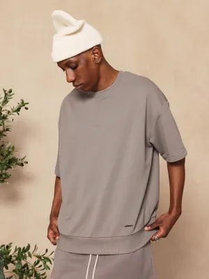 Regular Fit Heavyweight Essential Short Sleeve Sweatshirt