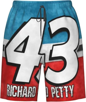 Richard-Petty-Car-43 Men's Swim Trunks Board Shorts Outdoor Beach Surfing