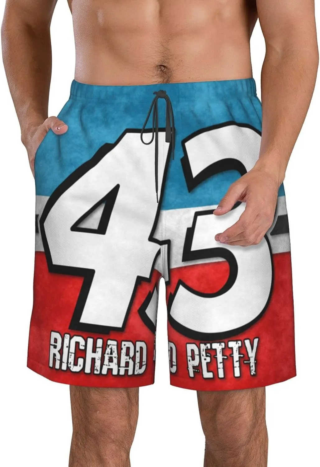 Richard-Petty-Car-43 Men's Swim Trunks Board Shorts Outdoor Beach Surfing